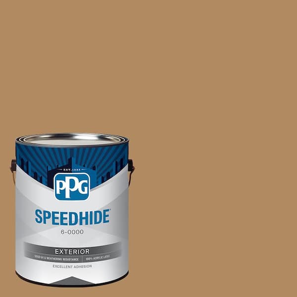 SPEEDHIDE 1 gal. PPG1083-6 Caramel Kiss Satin Exterior Paint
