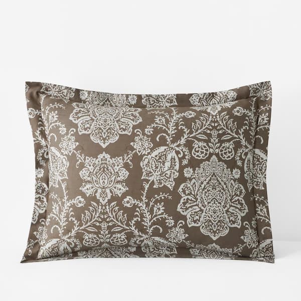 The Company Store Legends Luxury Imperial Damask Mocha Sateen Standard Sham