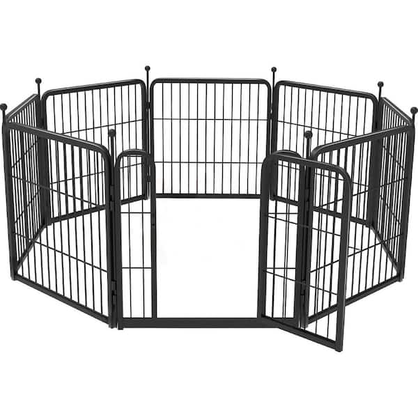 KIWDZFU 24 in. 8 Panel Portable Dog Playpen for Yard RV Camping Puppy Small Dogs with Safety Features and Easy Assembly