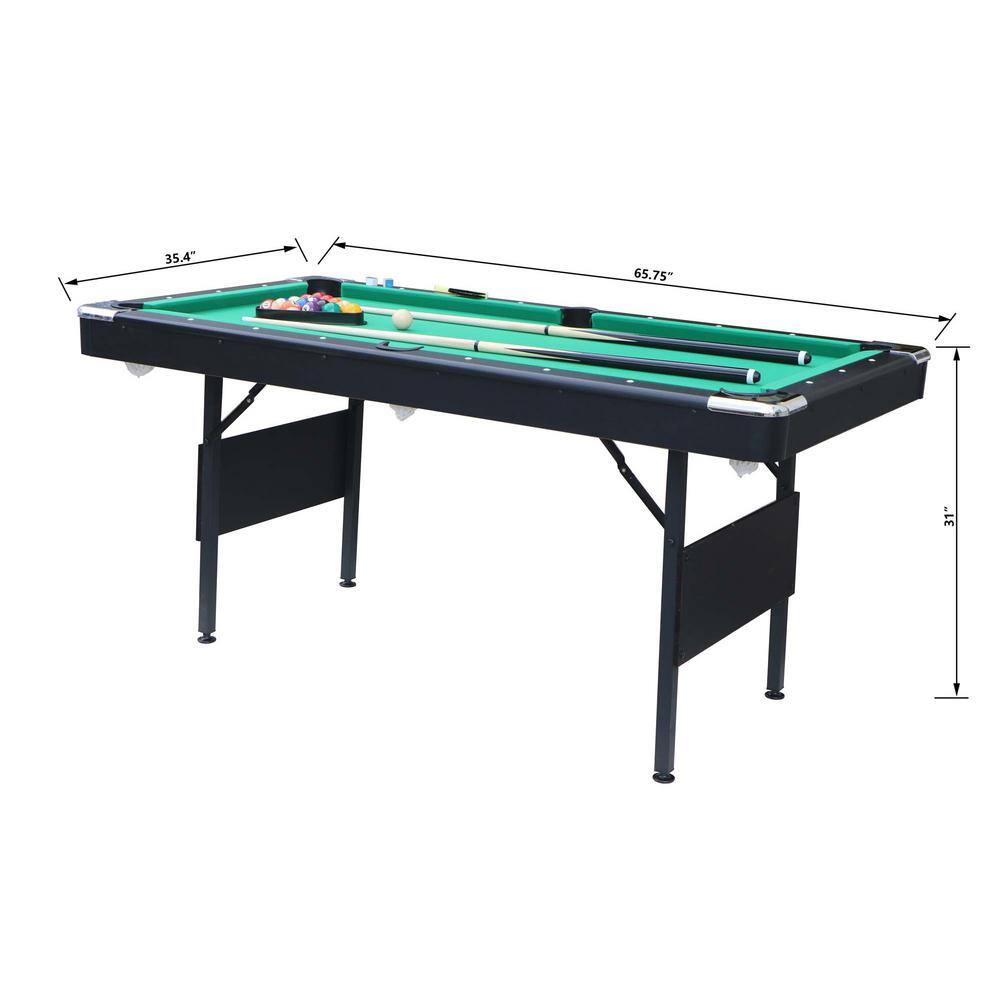 5.5 Ft Black MDF Multifunctional Billiards and Table Tennis Table