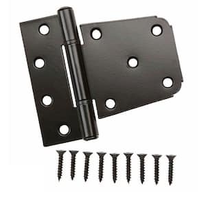 3-1/2 in. Black Stainless Steel Gate Tee Hinge