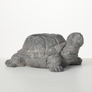 6 in. Charcoal Gray Tortoise Planter