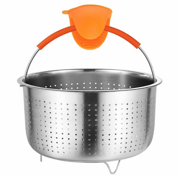 18/8 Stainless Steel Mesh Steamer Basket for 8 Qt Instant Pot Veggie Strainer Colander for Broccoli and Pasta