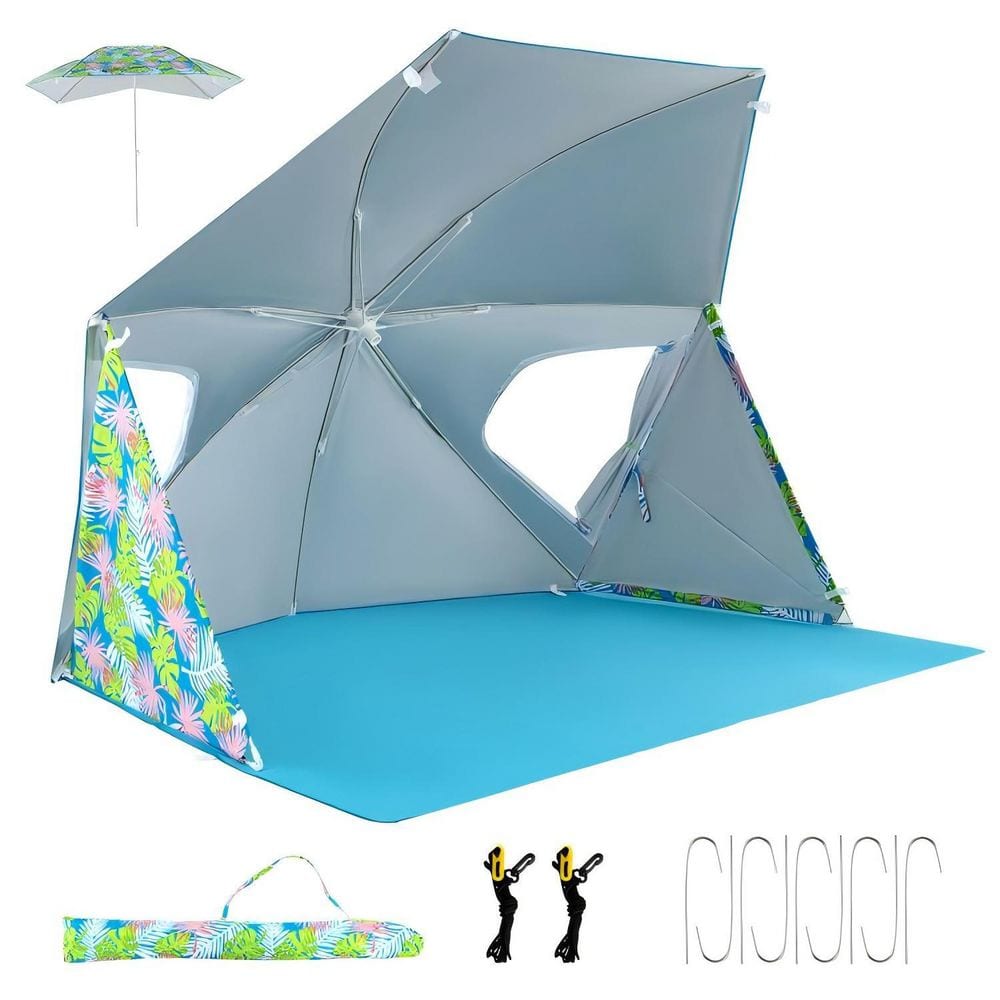 7 ft. x 7.6 ft. UPF50+ Fiberglass Beach Umbrella with Polyester Fabric price history on PriceWatchPro