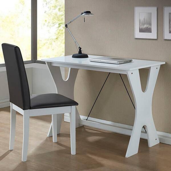 Baxton Studio Cary Contemporary White Finished Wood Desk