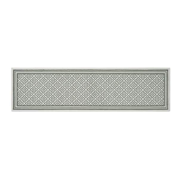 Isla Two-Tone Ivory/Sage 2 ft. x 6 ft. Tufted Geometric Polypropylene Area Rug