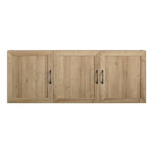 Lory Framed 54 in. Wall Cabinet, Natural, Wood Closet System