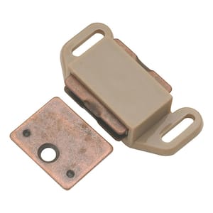 Catches 1-5/8 in. (41 mm) Tan Plastic Magnetic Catch (25-Pack)