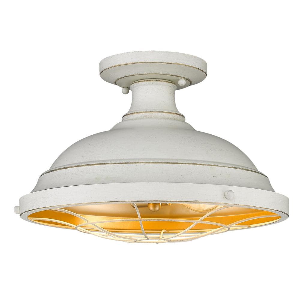 Bartlett 14 in. 2-Light French White Semi-Flush Mount price history on PriceWatchPro