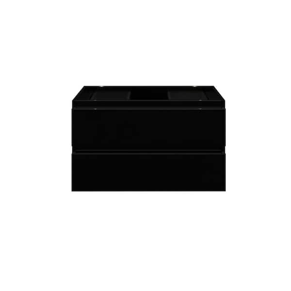 VOLPA USA AMERICAN CRAFTED VANITIES Salt 36 in. W x 18 in. D Bath Vanity Cabinet Only Glossy Black
