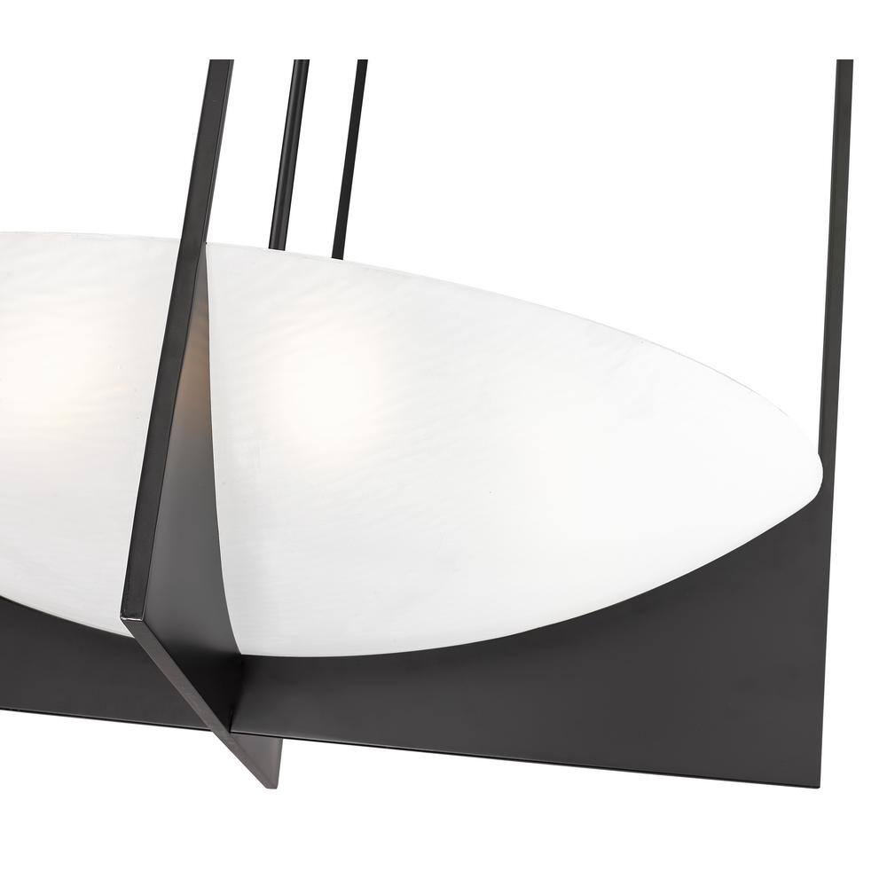 Matte Black Steel 8-Light Cage Chandelier
