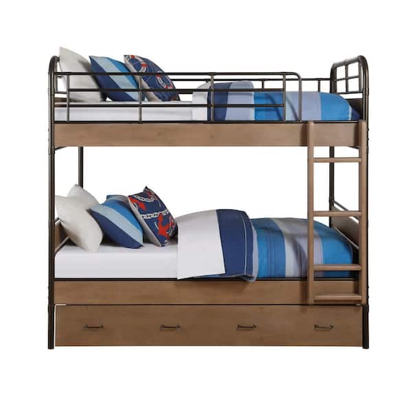 Acme Furniture Adams Antique Oak And, Acme Bunk Beds Twin Over Full