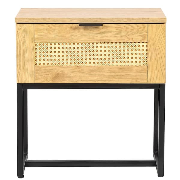 Utopia 4niture Patricia 19" Side Table with Wicker Rattan