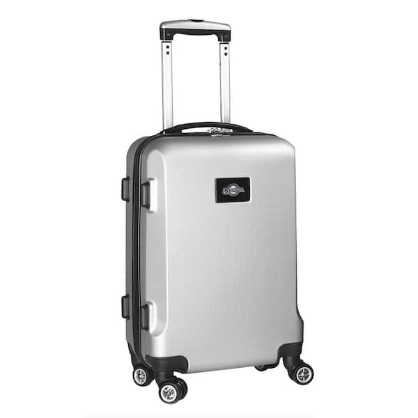 Denco MLB Milwaukee Brewers 21 in. Silver Carry-On Hardcase Spinner Suitcase