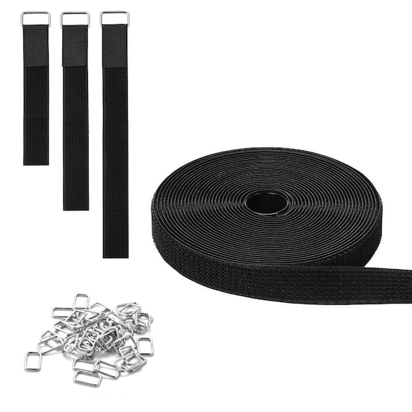 Cable Ties, 2025 Upgrade, 393.7 in. Adjustable Hook and Loop Straps, Reusable Velcro Cords Straps, Wire Strap