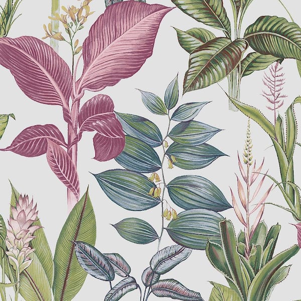 Graham & Brown NEXT Fantasy Rainforest Leaves Multi-Colored Removable Wallpaper Sample