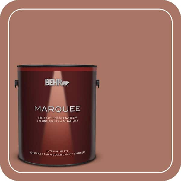 BEHR MARQUEE 1 gal. #MQ1-60 Sienna One-Coat Hide Matte Interior Paint & Primer