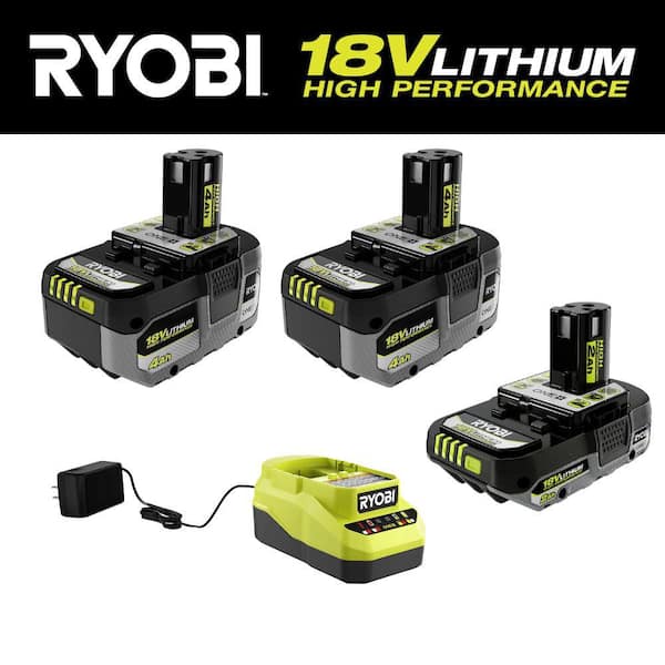 ONE+ 18V HIGH PERFORMANCE Kit w/ (2) 4.0 Ah Batteries, 2.0 Ah Battery, Charger, & FREE ONE+ 4.0 Ah HP Battery (2-Pack)