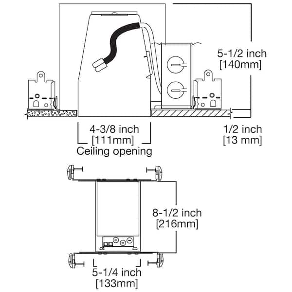 H995 4 in. Aluminum LED Recessed Lighting Housing for New Construction Ceiling, T24, IC Rated, Air-Tite (6-Pack)