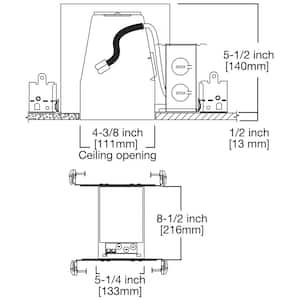 H995 4 in. Aluminum LED Recessed Lighting Housing for New Construction Ceiling, T24, IC Rated, Air-Tite (6-Pack)