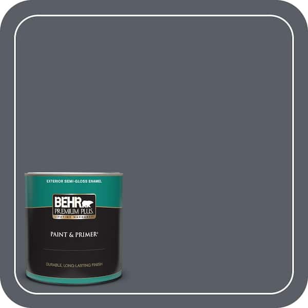 BEHR PREMIUM PLUS 1 qt. #760F-6 Distant Thunder Semi-Gloss Enamel Exterior Paint & Primer