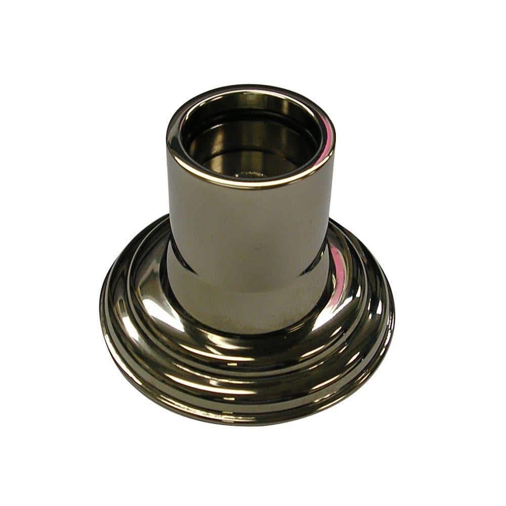 1 in. Decorative Shower Rod Flange in Polished Nickel