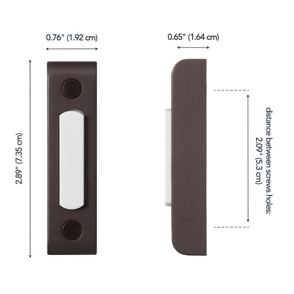 Heath Zenith Oil Rubbed Bronze Metal Wired Pushbutton Doorbell Heath Zenith Oil Rubbed Bronze Metal Wired Pushbutton Doorbell