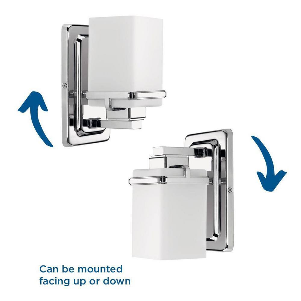 Polished Chrome 8" Dimmable Outdoor Wall Sconce with Opal Glass Shade