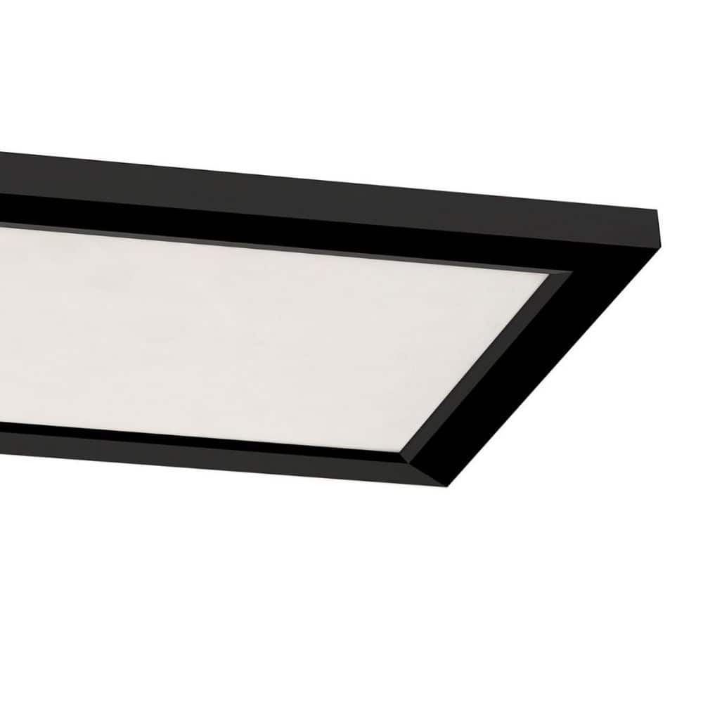 Black Glass LED Linear Flush Mount Light for Indoor/Outdoor Use