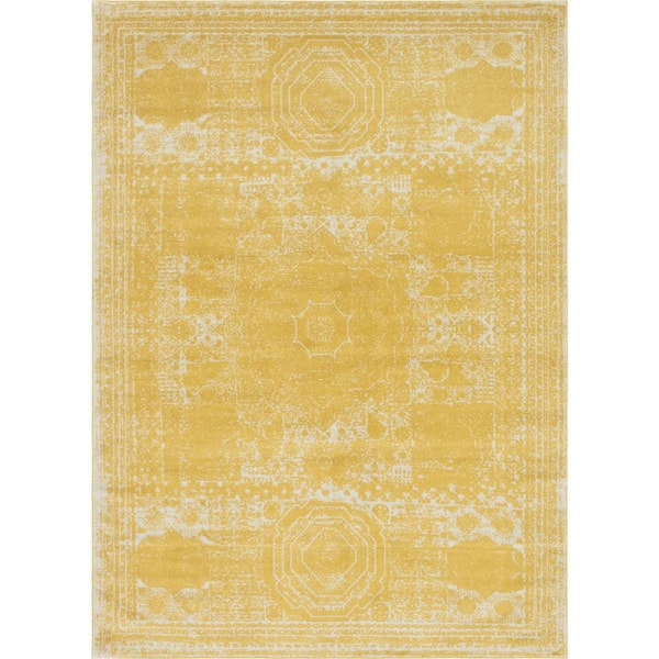 Unique Loom Yellow 9 ft. x 12 ft. Bromley Area Rug