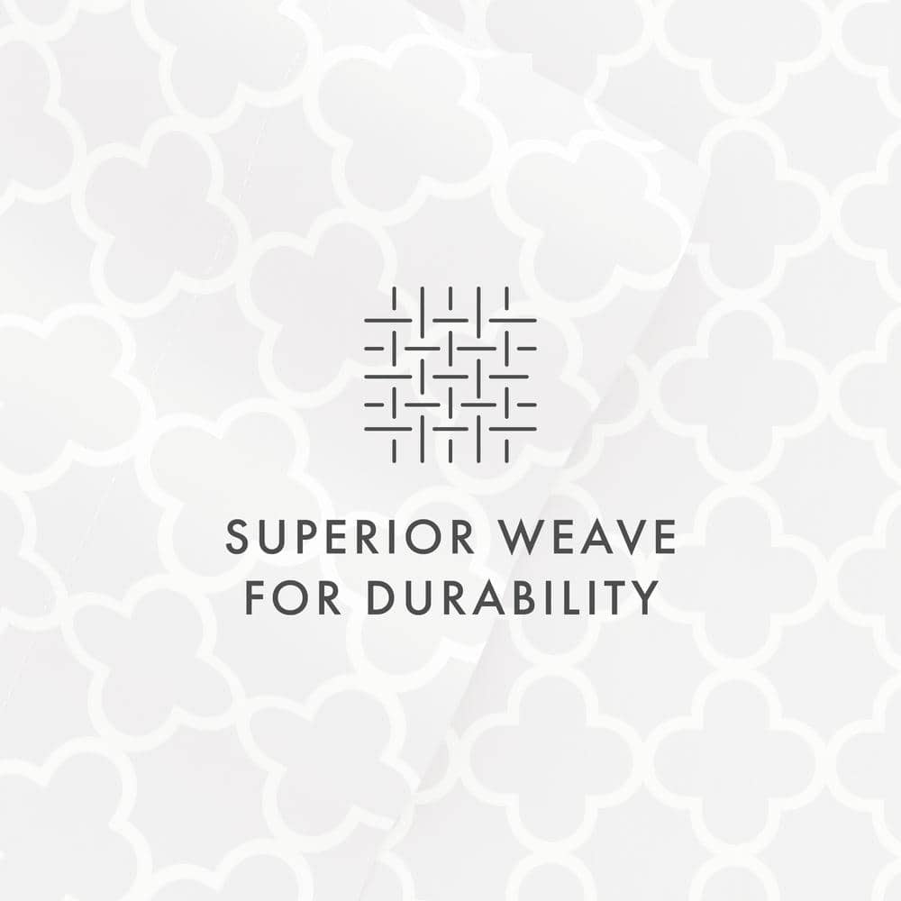 Gray Quatrefoil Twin Microfiber Sheet Set