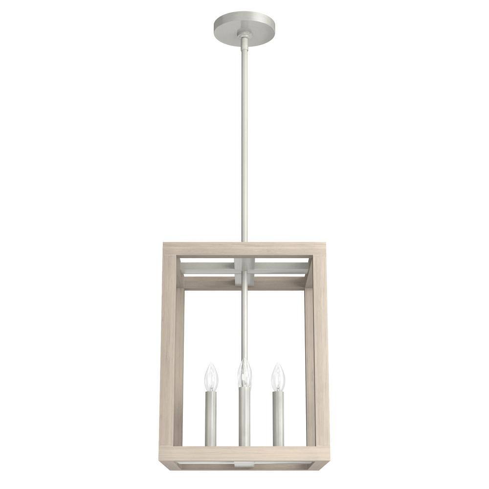 Brushed Nickel 12" Aluminum LED Pendant Light Fixture