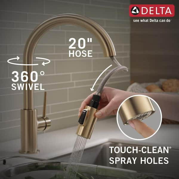 9159TCZDST by Delta Faucet Company - Champagne Bronze Single Handle  Pull-Down Kitchen Faucet with Touch 2 O ® Technology