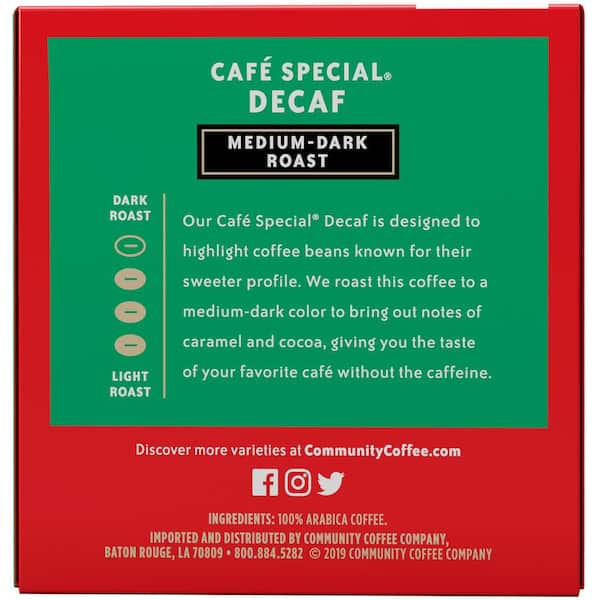 Community Coffee Cafe Special Decaf Single Serve Cups 72 Pack 16275 The Home Depot