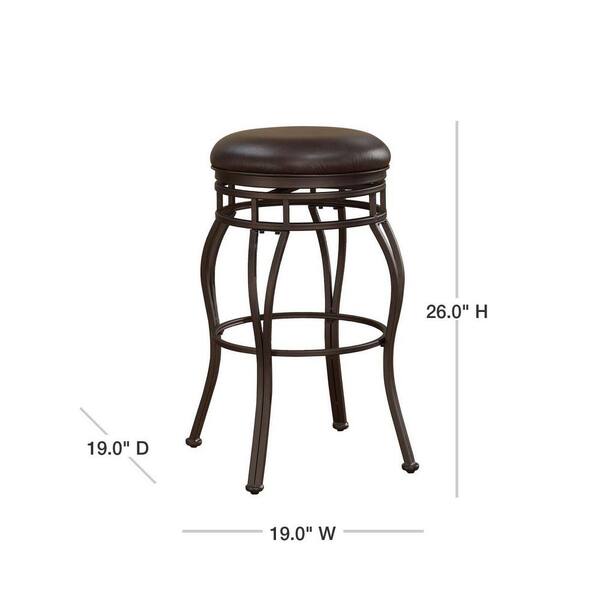 American Woodcrafters Villa 26 In, 24 Inch Backless Swivel Counter Stools