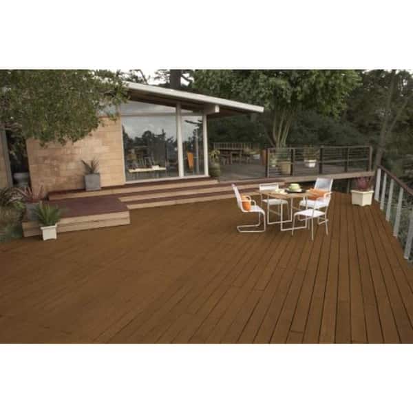 BEHR PREMIUM 1 gal. #ST-109 Wrangler Brown Semi-Transparent Waterproofing  Exterior Wood Stain and Sealer 507701 - The Home Depot