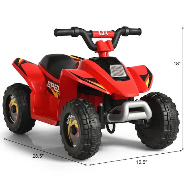 Costway 6-Volt Kids Electric Quad ATV Wheels Ride-On Toy for