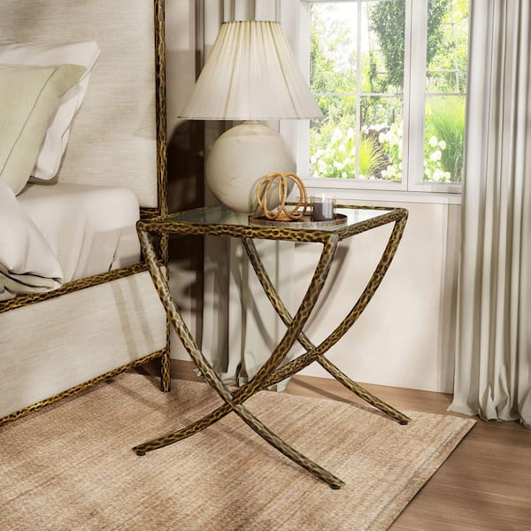 ヒステリックグラマー HEAD PHONE WOMAN SIDE TABLE Furniture of America Parto 22 in. Modern Forged Gold Metal