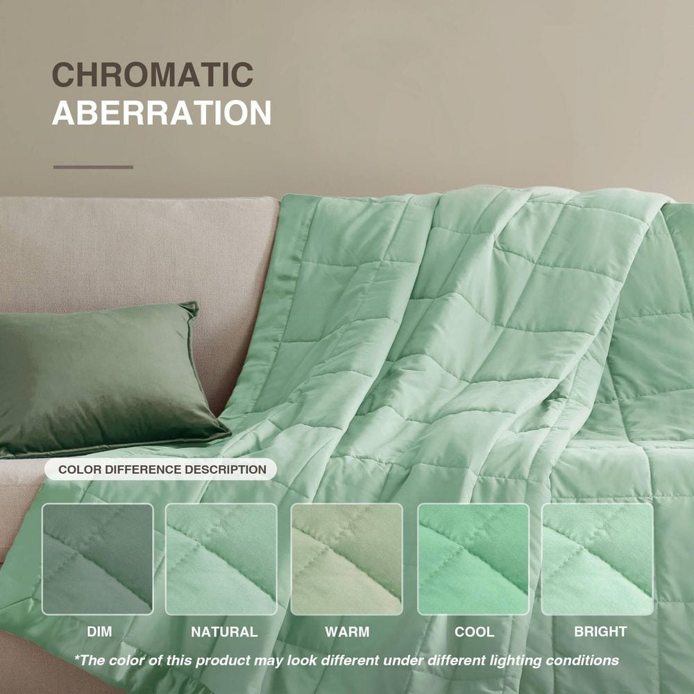 Full Seafoam Down Alternative Blanket with Satin Trim