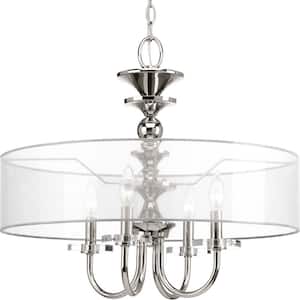 March Collection 4-Light Polished Nickel Pendant