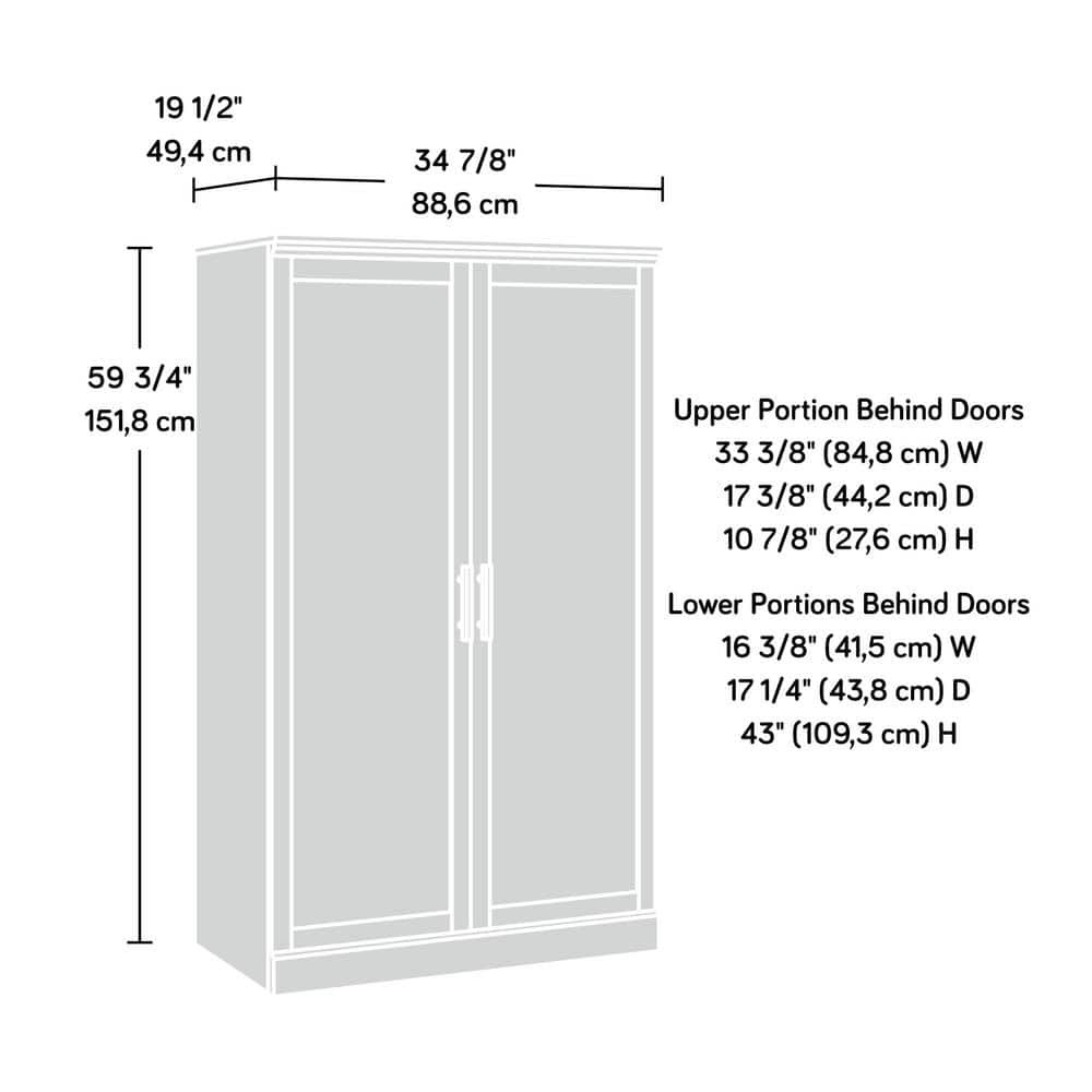 Aspen Post Prime Oak 2-Door Storage Cabinet with Adjustable Shelves