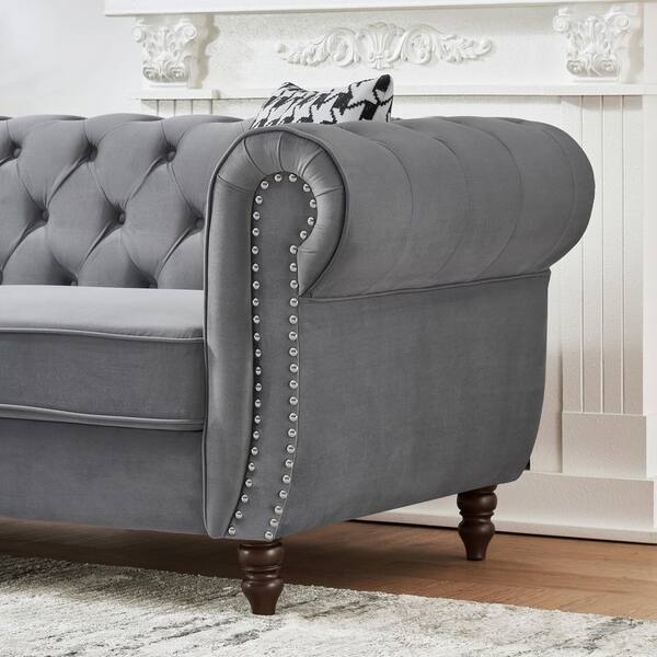 Noble House Egil 2-Piece 87 in. Rolled Arm Fabric Rectangle 3+3