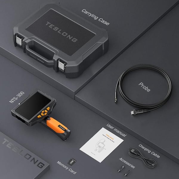 Teslong NTS300 Dual Lens Inspection Camera 5000 mAh Battery 3 M