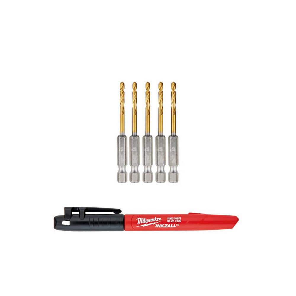 Milwaukee SHOCKWAVE 1/8 in. Titanium Twist Drill Bit with