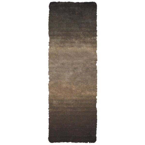 Weave & Wander Freya Brown 3 ft. x 6 ft. Shag Runner Rug