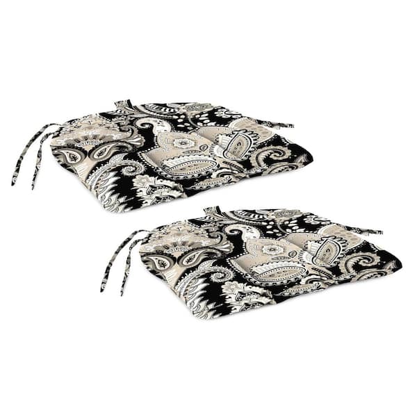 Jordan Manufacturing 18 in. W x 16 in. D x 3.5 in. T Rectangular Outdoor Seat Cushion in Tamil Idyllic (2-Pack)