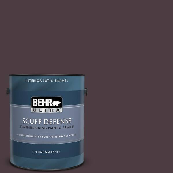 BEHR ULTRA 1 gal. #T18-04 Nocturne Shade Extra Durable Satin Enamel ...