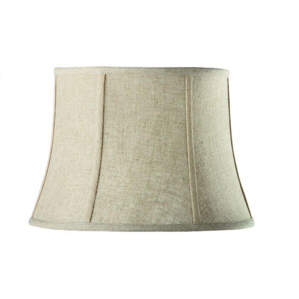 Home Decorators Collection Tapered Small 14 in. Diameter Natural Linen Drum Shades