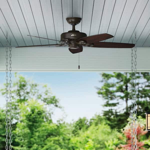 Hunter Builder Elite 52 in. Indoor/Outdoor New Bronze Ceiling Fan For Patios or Bedrooms