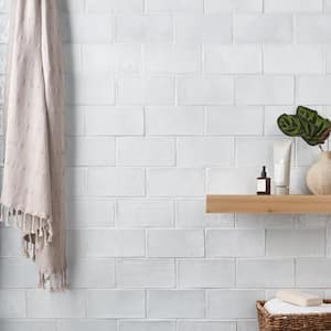 Orion White 3.93 in. x 7.87 in. Glazed Terracotta Clay Subway Wall Tile (10.76 Sq. Ft./Case)
